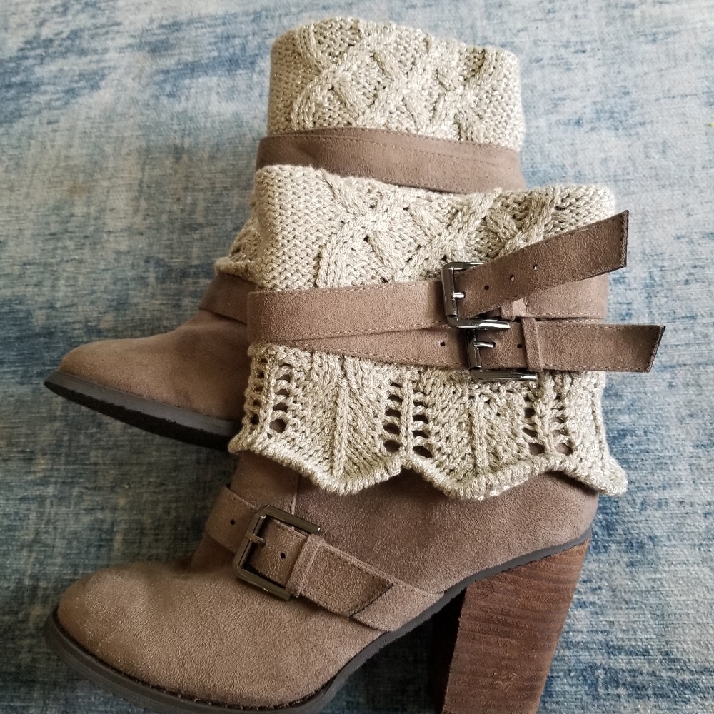 VENUS High Heeled  Boots Crochet Upper Buckles 8